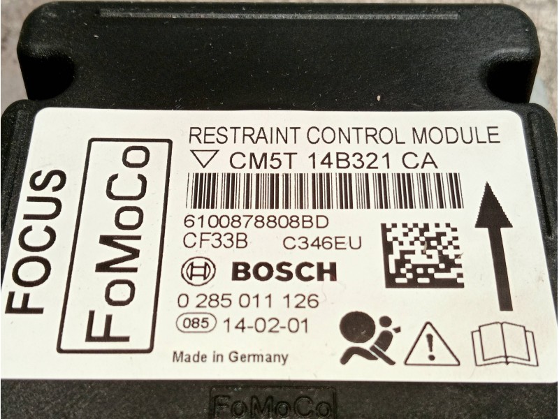 Recambio de centralita airbag para ford focus lim. (cb8) 1.6 tdci cat referencia OEM IAM CM5T14B321CA 0285011126 