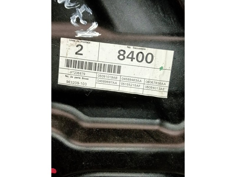 Recambio de elevalunas trasero izquierdo para dodge journey se referencia OEM IAM 9T235879 963209103 8400