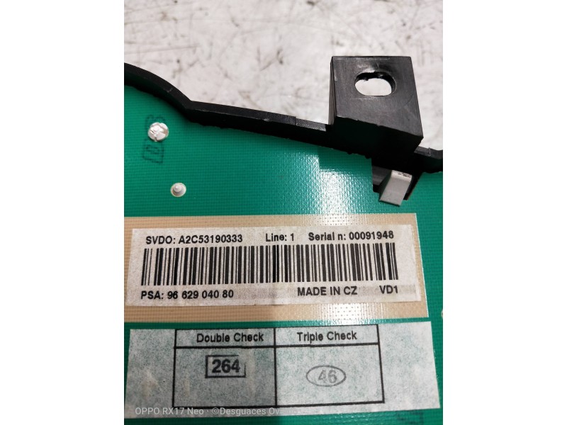 Recambio de cuadro instrumentos para peugeot 207 1.6 16v referencia OEM IAM A2C53190333 9662904080 