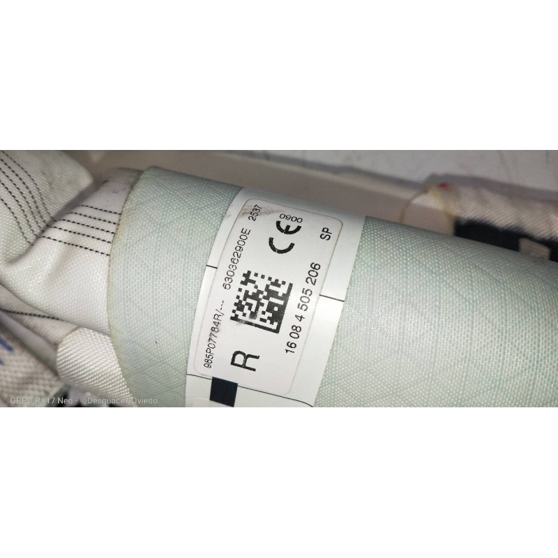 Recambio de airbag cortina delantero derecho para renault espace v intens referencia OEM IAM 985P07784R 630362900E 