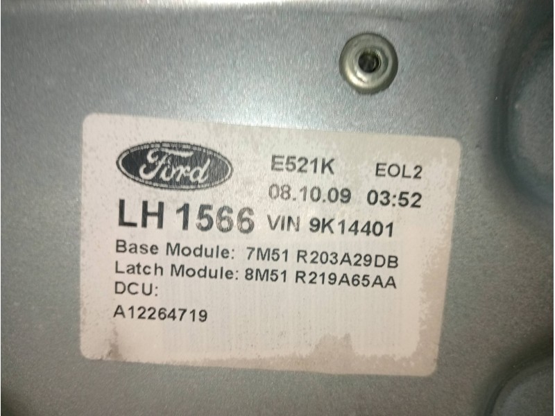 Recambio de elevalunas delantero izquierdo para ford kuga (cbv) trend referencia OEM IAM LH1566  