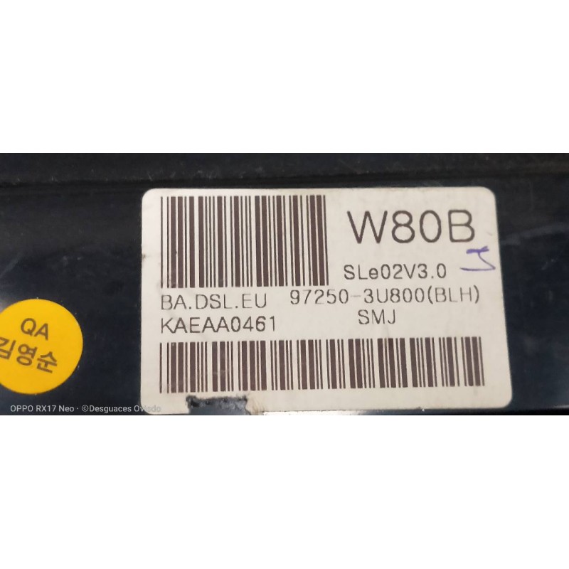 Recambio de mando calefaccion / aire acondicionado para kia sportage drive 4x2 referencia OEM IAM 972503U800  
