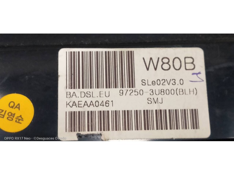 Recambio de mando calefaccion / aire acondicionado para kia sportage drive 4x2 referencia OEM IAM 972503U800  