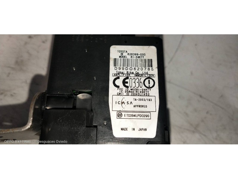 Recambio de conmutador de arranque para toyota prius (nhw20) basis referencia OEM IAM 626399000  