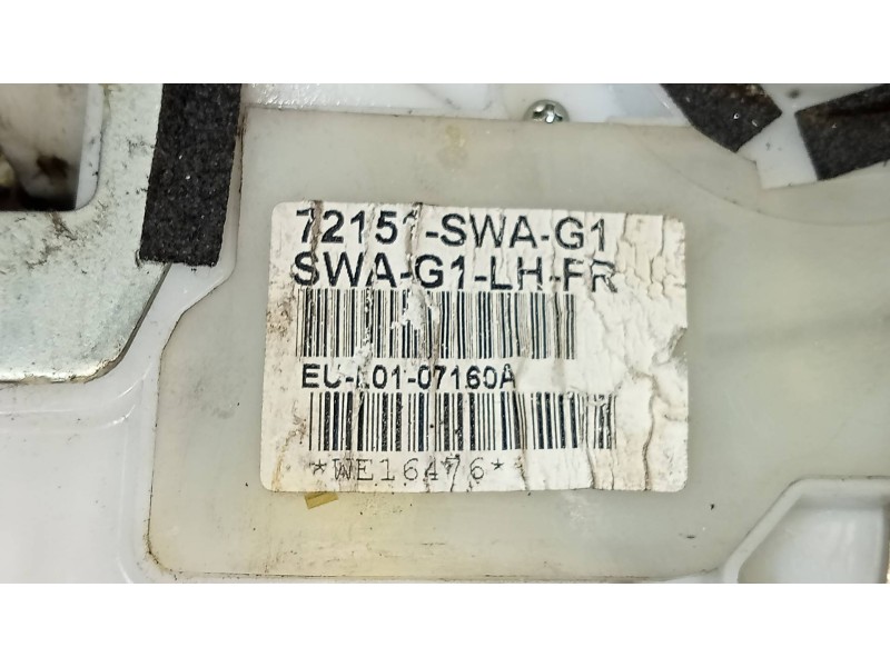 Recambio de motor cierre centralizado delantero izquierdo para honda cr-v (re) luxury referencia OEM IAM 72151SWAG1  