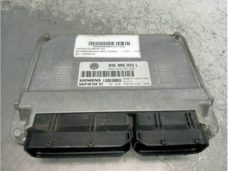 Recambio de centralita motor uce para volkswagen polo (9n1) trendline referencia OEM IAM 0390603.3L 5WP4019407 