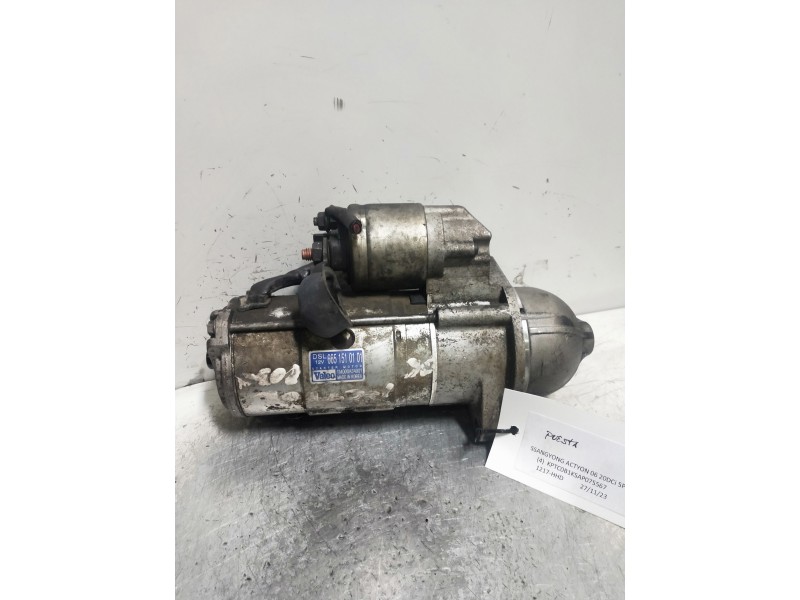 Recambio de motor arranque para ssangyong actyon 200 xdi referencia OEM IAM 6651510101  
