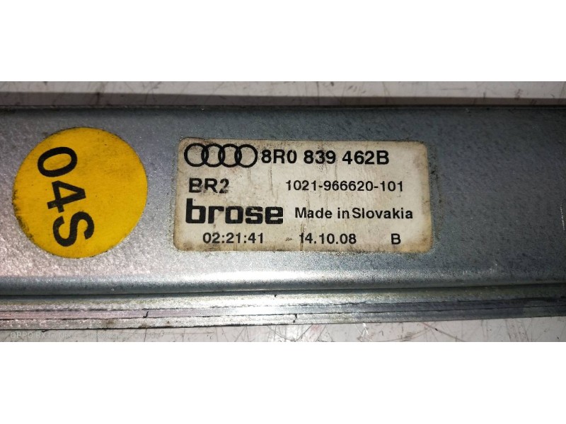 Recambio de elevalunas trasero derecho para audi q5 (8r) 3.0 tdi referencia OEM IAM 8R0839462B 8K0959812 