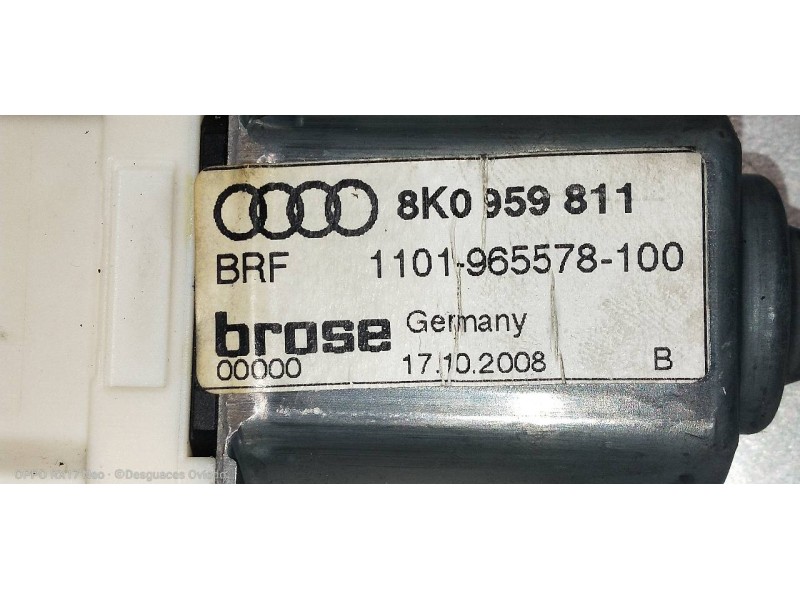 Recambio de elevalunas trasero izquierdo para audi q5 (8r) 3.0 tdi referencia OEM IAM 8R0839461B 8K0959811 