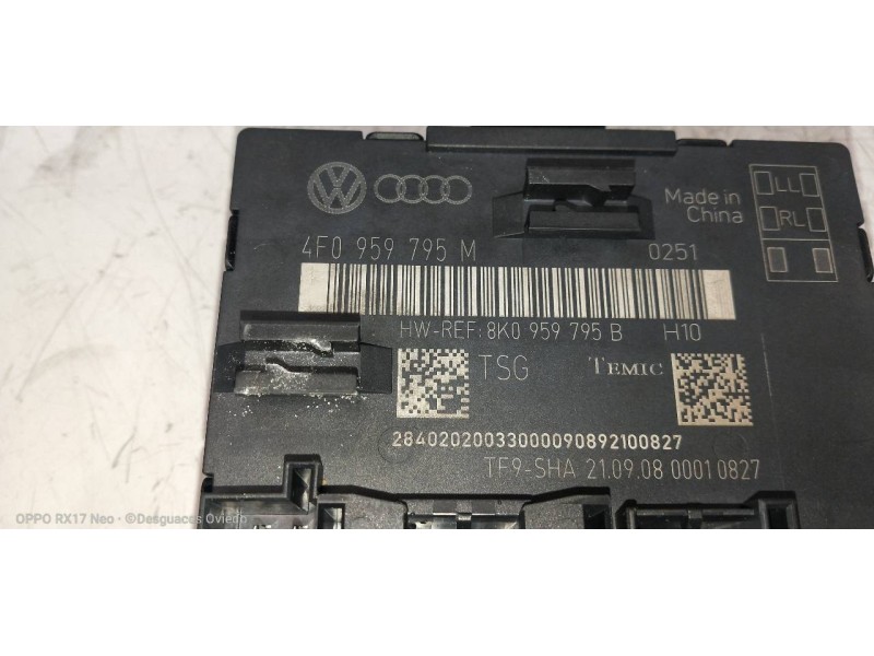 Recambio de modulo electronico para audi q5 (8r) 3.0 tdi referencia OEM IAM 4F0959795M 8K0959795B 
