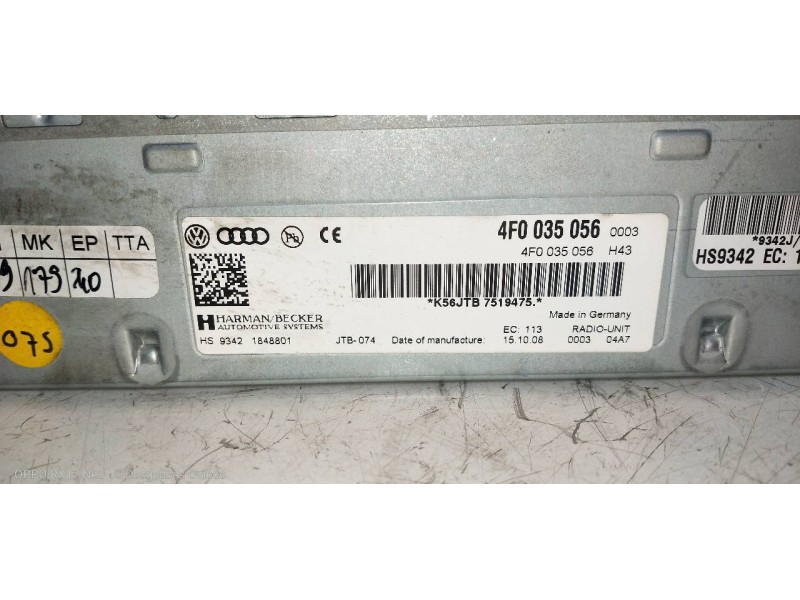 Recambio de modulo electronico para audi q5 (8r) 3.0 tdi referencia OEM IAM 4F0035056  