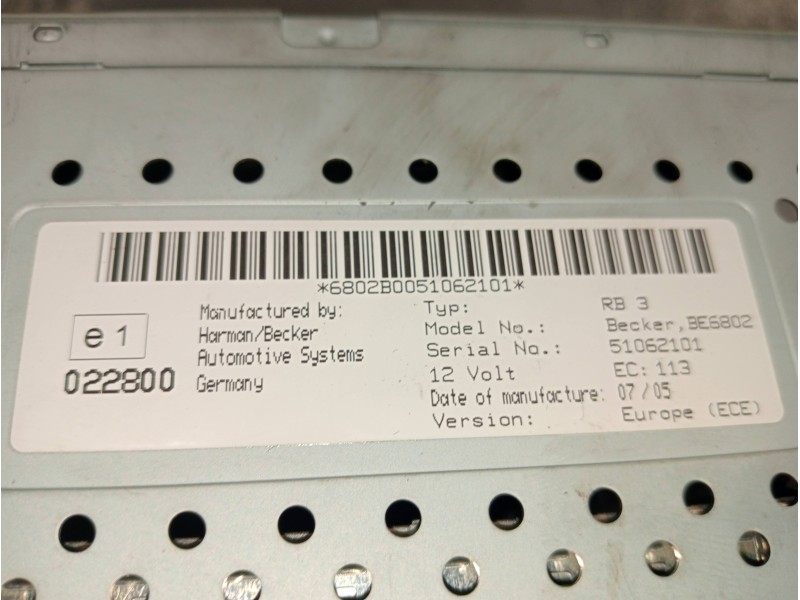 Recambio de sistema audio / radio cd para jeep gr.cherokee (wj/wg) 2.7 crd cat referencia OEM IAM 6802B0051062101  