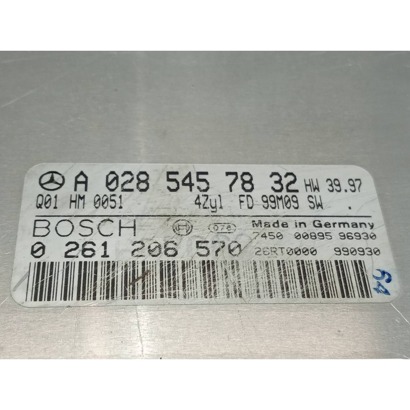 Recambio de centralita motor uce para mercedes clase clk (w208) coupe 230 compressor (208.347) referencia OEM IAM 0261206570 A02