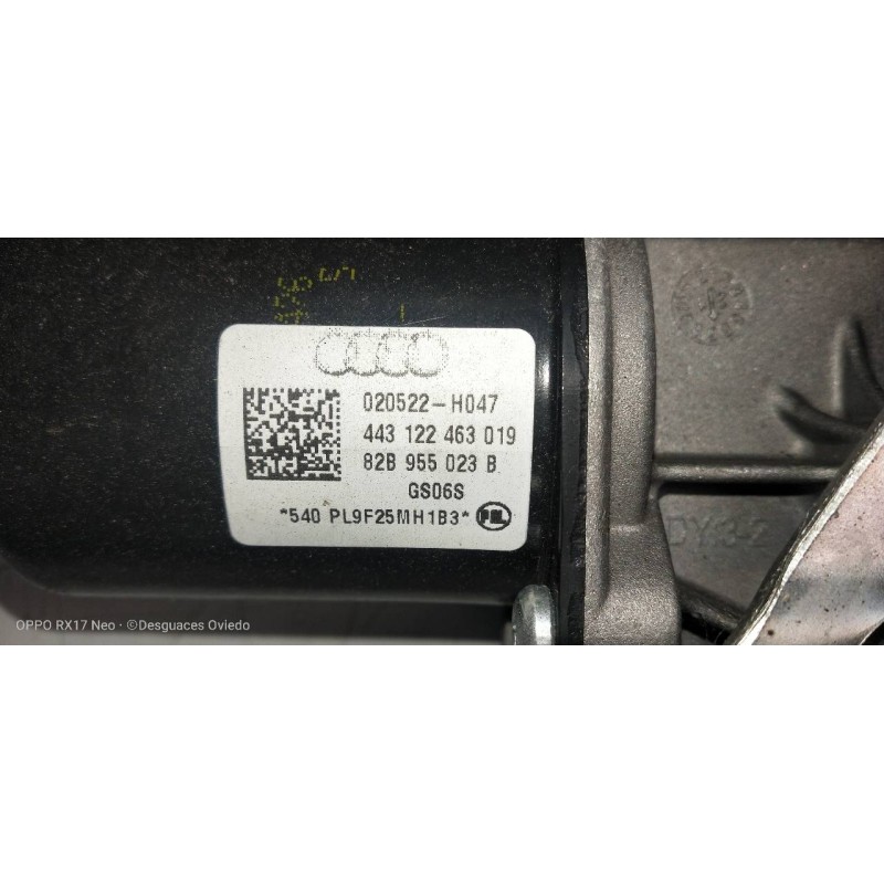 Recambio de motor limpia delantero para audi a1 sportback (gba) 25 tfsi adrenalin referencia OEM IAM 82B955023B 82B955119B 