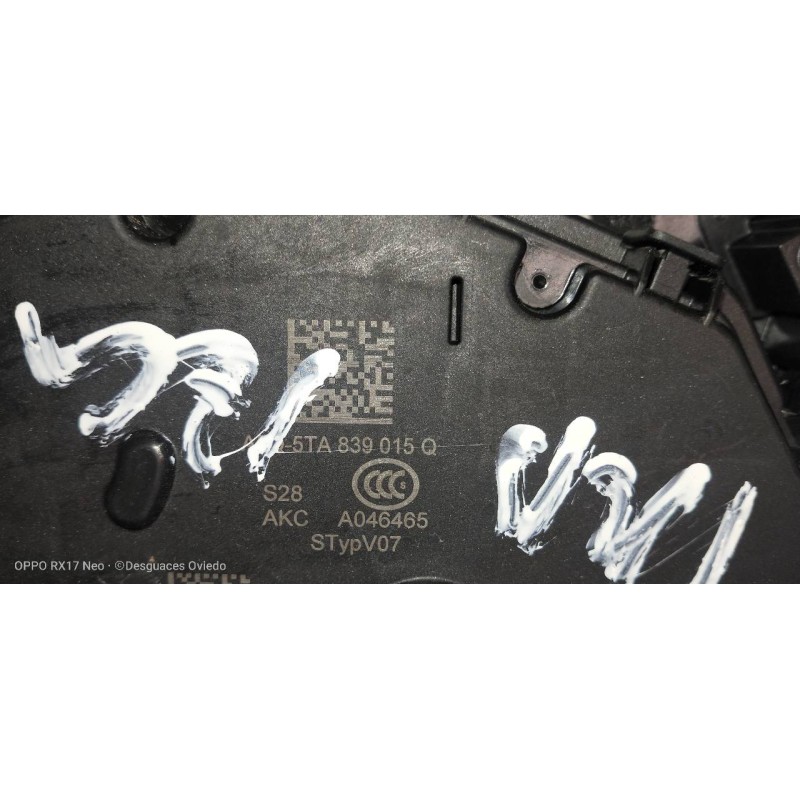 Recambio de motor cierre centralizado trasero izquierdo para audi a1 sportback (gba) 25 tfsi adrenalin referencia OEM IAM 5TA839