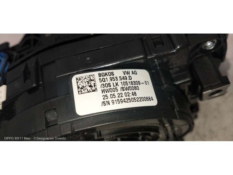 Recambio de mando luces para audi a1 sportback (gba) 25 tfsi adrenalin referencia OEM IAM 82A953521MN 5Q1953549D 