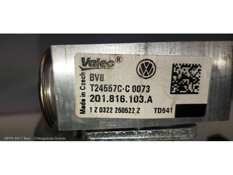 Recambio de evaporador aire acondicionado para audi a1 sportback (gba) 25 tfsi adrenalin referencia OEM IAM 2Q1816103A  
