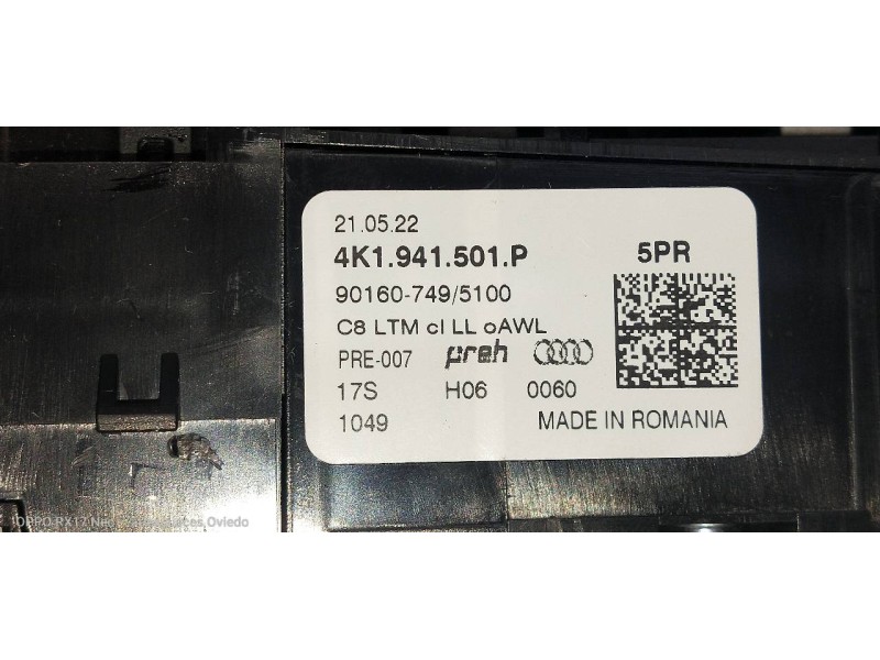 Recambio de mando multifuncion para audi a1 sportback (gba) 25 tfsi adrenalin referencia OEM IAM 4K1941501P  