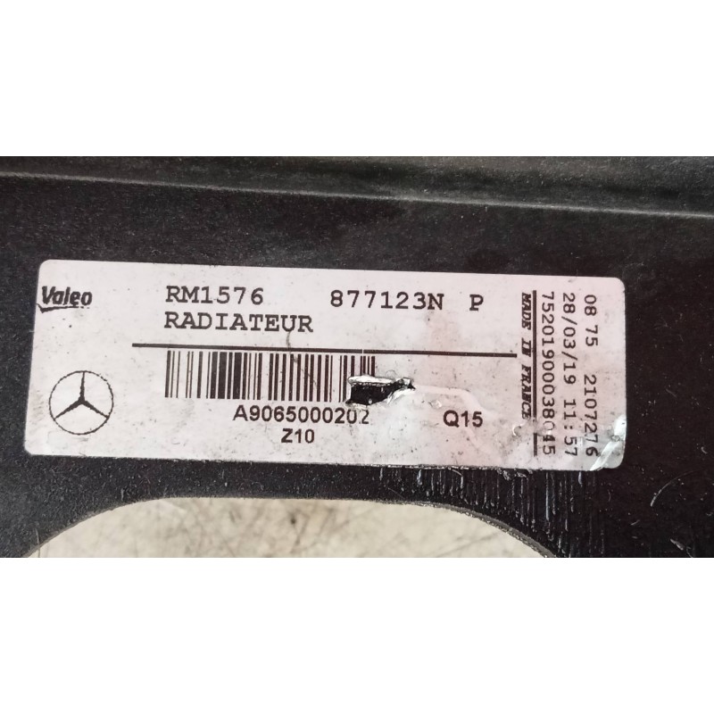 Recambio de radiador agua para mercedes sprinter iii furgón fwd 211/214 cdi fwd l1 (910.621) referencia OEM IAM A9065000202  