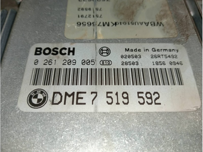 Recambio de centralita motor uce para bmw serie 3 compact (e46) 318ti referencia OEM IAM 0261209005 DME7519592 7522633