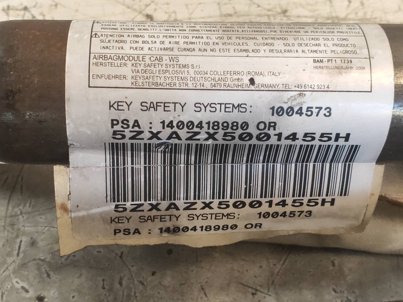 Recambio de airbag cortina delantero izquierdo para citroen c8 hdi 120 premier referencia OEM IAM 1400418980  