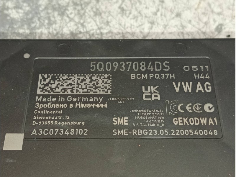 Recambio de modulo electronico para seat ateca (kh7) xcellence edition referencia OEM IAM 5Q0937084DS  