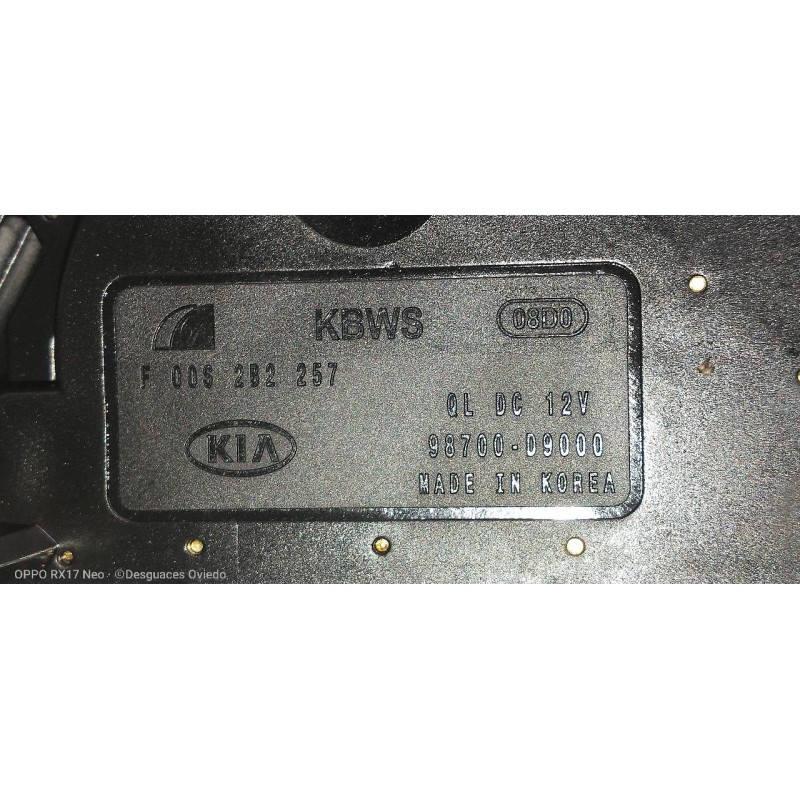 Recambio de motor limpia trasero para kia sportage drive plus 2wd referencia OEM IAM F00S2B2257 98700D9000 