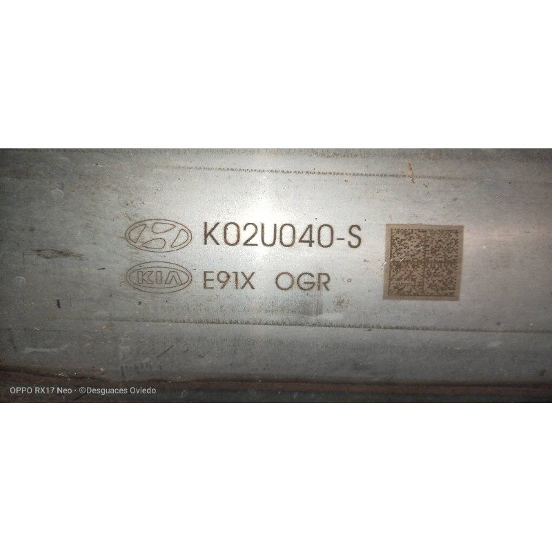 Recambio de catalizador para kia sportage drive plus 2wd referencia OEM IAM K02U040S E91X 