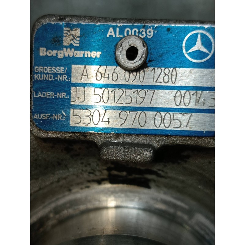 Recambio de turbocompresor para mercedes sprinterii caja cerrada (desde 01.06) 2.1 cdi cat referencia OEM IAM A6460901280 530497