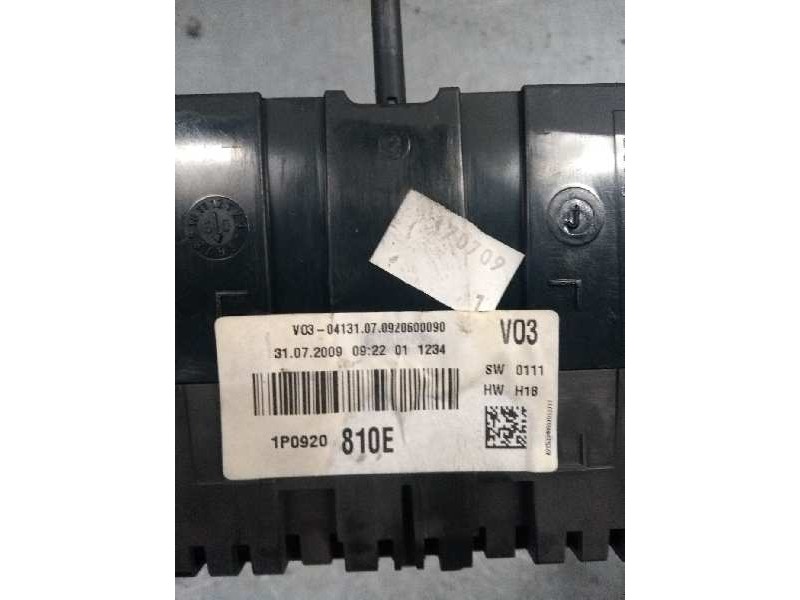 Recambio de cuadro instrumentos para seat altea xl (5p5) reference referencia OEM IAM 1P0920810E  5P0920827GX