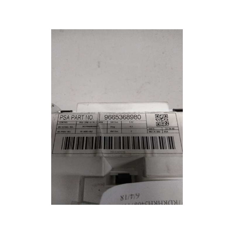 Recambio de cuadro instrumentos para citroen c5 berlina 2.0 hdi fap cat (rhr / dw10bted4) referencia OEM IAM 9665368980 PE000300