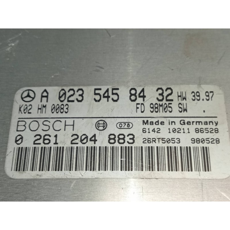 Recambio de centralita motor uce para mercedes clase slk (w170) roadster 200 (170.435) referencia OEM IAM 0261204883 A0235458432
