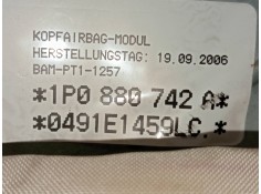 Recambio de airbag cortina delantero derecho para seat leon (1p1) 2.0 16v fsi referencia OEM IAM 1P0880742 16878922  2