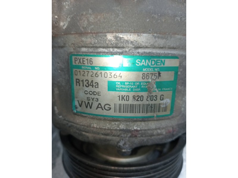 Recambio de compresor aire acondicionado para volkswagen touran (1t1) conceptline referencia OEM IAM PXE168675F 1K0820803G 