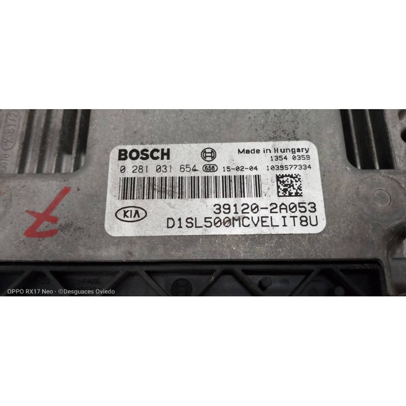Recambio de centralita motor uce para kia sportage drive 4x2 referencia OEM IAM 0281031654 391202A053 