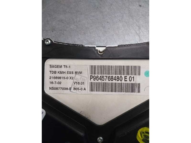 Recambio de cuadro instrumentos para peugeot 307 (s1) xr referencia OEM IAM P9645768480 E01 NS06677036E