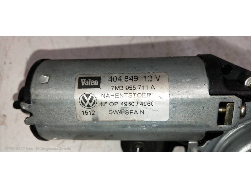 Recambio de motor limpia trasero para volkswagen sharan (7m6/7m9) comfortline referencia OEM IAM 7M3955711A  