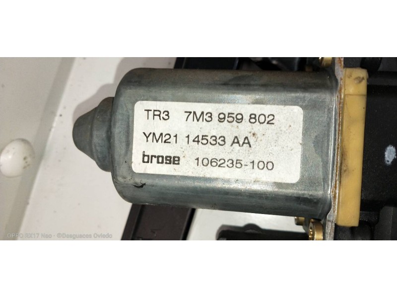 Recambio de elevalunas delantero derecho para volkswagen sharan (7m6/7m9) comfortline referencia OEM IAM 7M3959802  