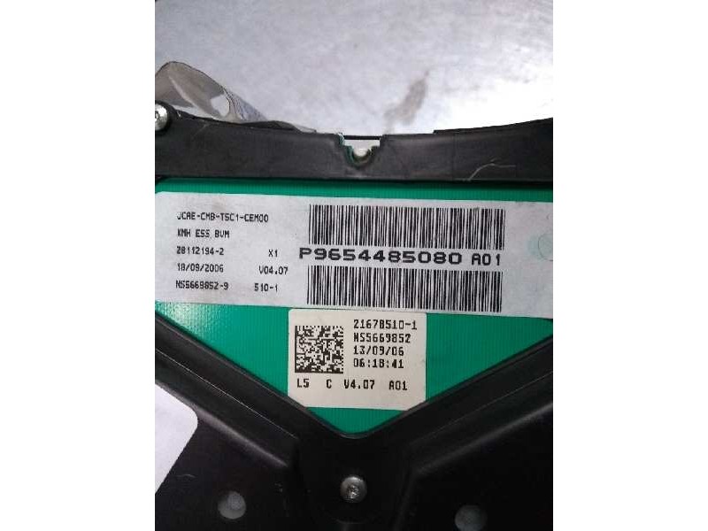 Recambio de cuadro instrumentos para peugeot 307 berlina (s2) 1.4 16v cat (kfu / et3j4) referencia OEM IAM P9654485080 A01 NS566