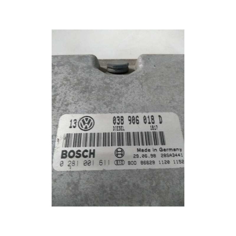 Recambio de centralita motor uce para volkswagen golf iv berlina (1j1) 1.9 tdi referencia OEM IAM 0281001611 038906018D 