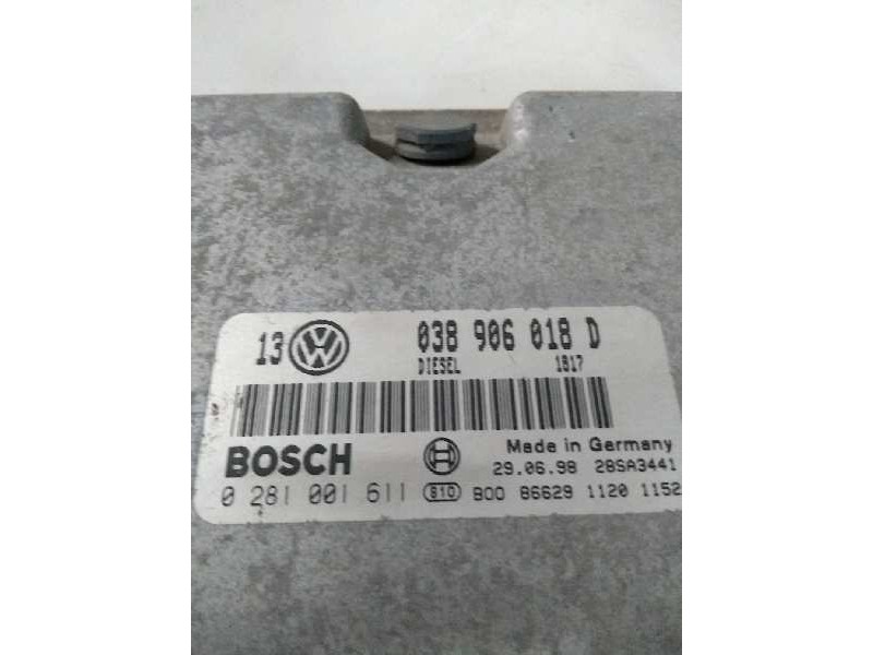 Recambio de centralita motor uce para volkswagen golf iv berlina (1j1) 1.9 tdi referencia OEM IAM 0281001611 038906018D 