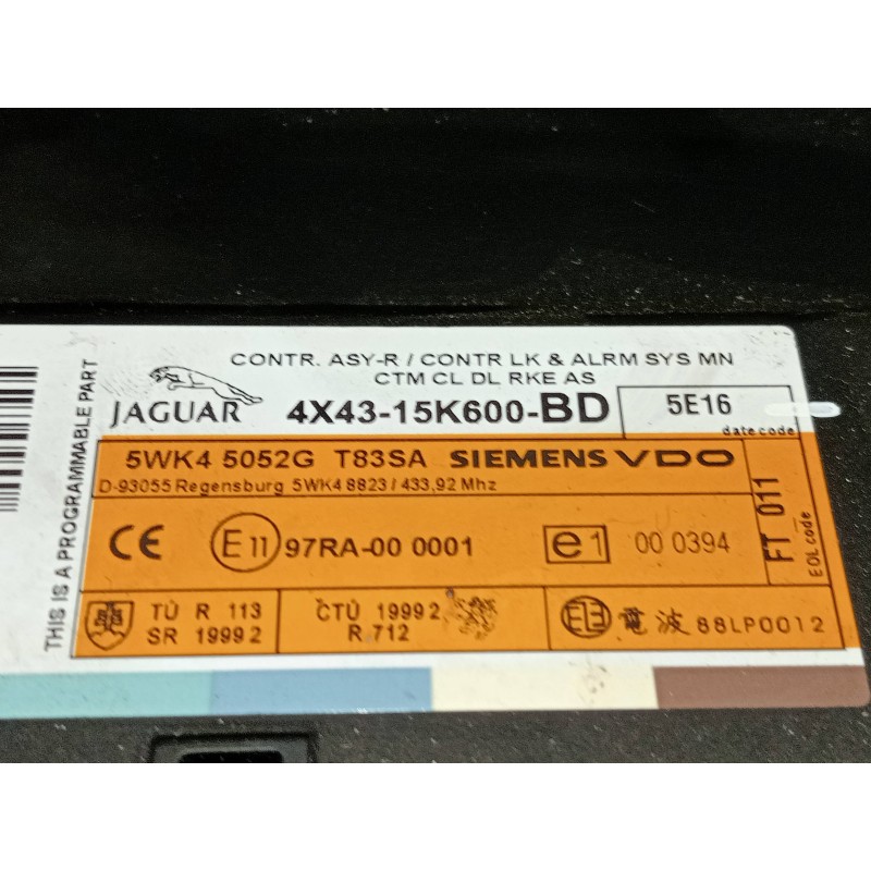 Recambio de modulo electronico para jaguar x-type 2.0 d executive referencia OEM IAM 4X4315K600BD 5WK45052GT83SA 