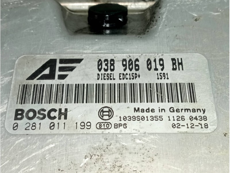 Recambio de centralita motor uce para volkswagen sharan (7m6/7m9) comfortline referencia OEM IAM 0281011199 038906019BH 1039S013