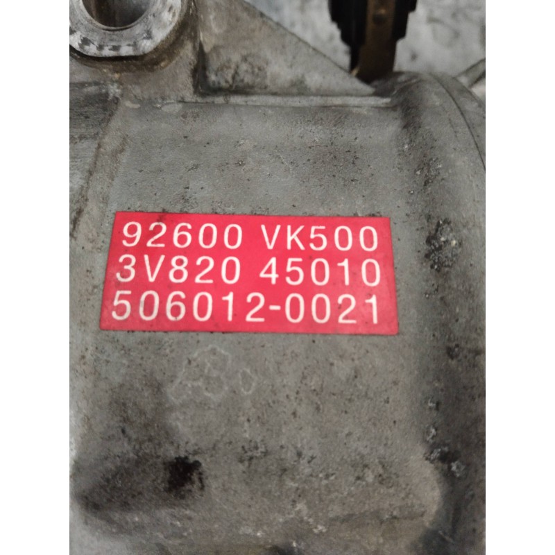 Recambio de compresor aire acondicionado para nissan pick-up (d22) td doble cabina navara referencia OEM IAM 5062118091 92600VK5