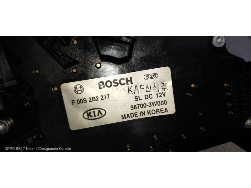 Recambio de motor limpia trasero para kia sportage drive 4x2 referencia OEM IAM 987003W000 F00S2B2217 