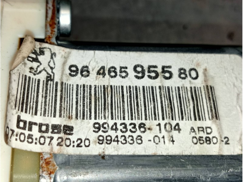 Recambio de elevalunas trasero derecho para citroen c4 berlina collection referencia OEM IAM 9646595580 994336104 5P