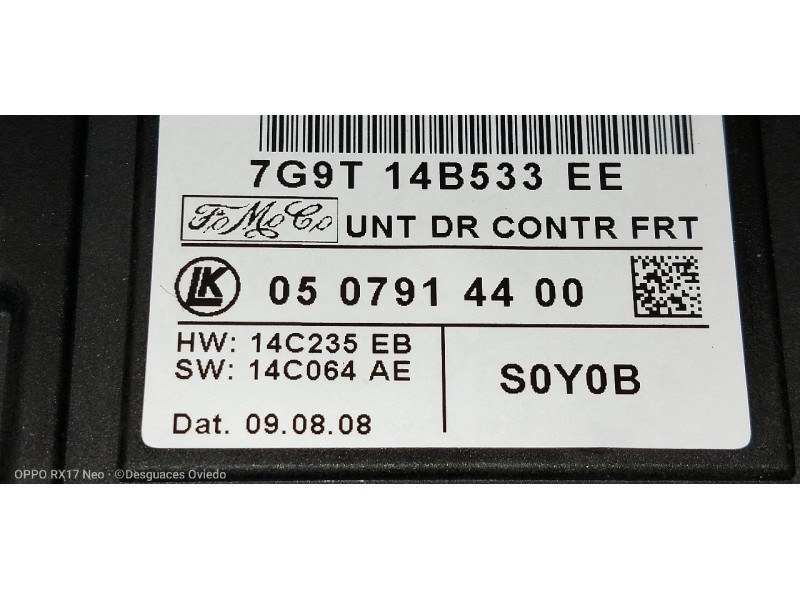 Recambio de modulo electronico para ford galaxy (ca1) titanium referencia OEM IAM 7G9T14B533EE  