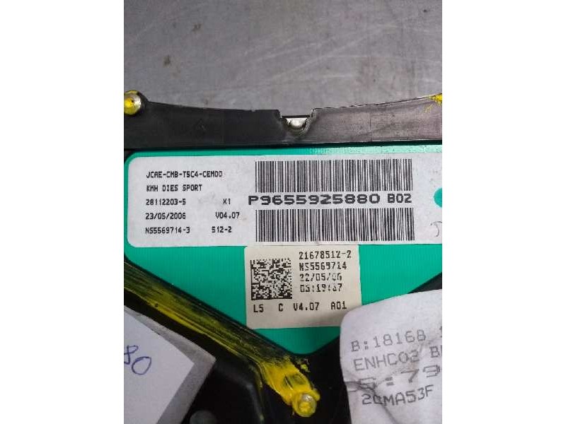 Recambio de cuadro instrumentos para peugeot 307 berlina (s2) xs + referencia OEM IAM P9655925880 B02 NS55697143