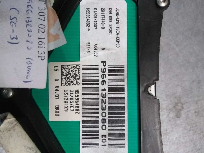 Recambio de cuadro instrumentos para peugeot 307 (s1) 1.6 16v cat referencia OEM IAM P9661323080 E01 NS5964882Y Recambio de cuadro instrumentos para peugeot 307 (s1) 1.6 16v cat referencia OEM IAM P9661323080 E01 NS5964882Y