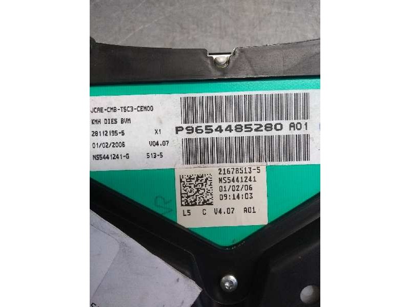 Recambio de cuadro instrumentos para peugeot 307 break/sw (s2) sw pack referencia OEM IAM P9654485280 A01 NS5441241G